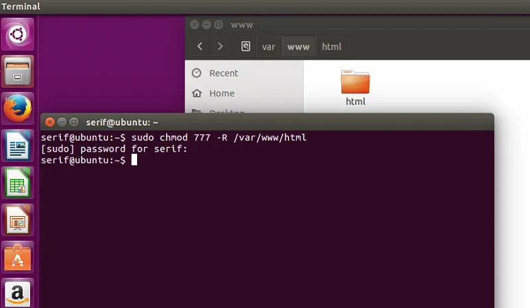 Ubuntu lamp chmod www