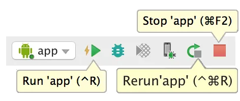 Android Studio Clean and Rerun button
