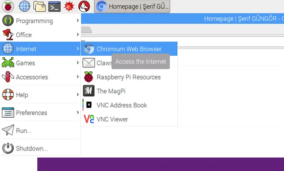Raspbian Jessie Chromium Browser