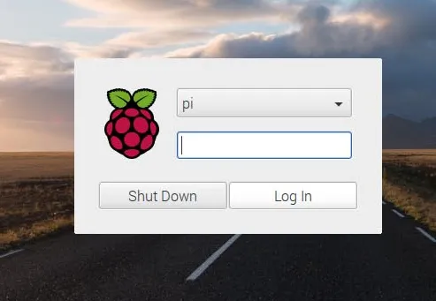 Raspbian Jessie Pixel Login Screen
