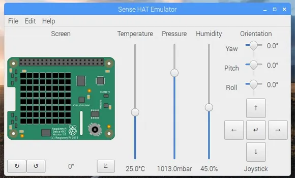 Raspbian Sense HAT Emulator